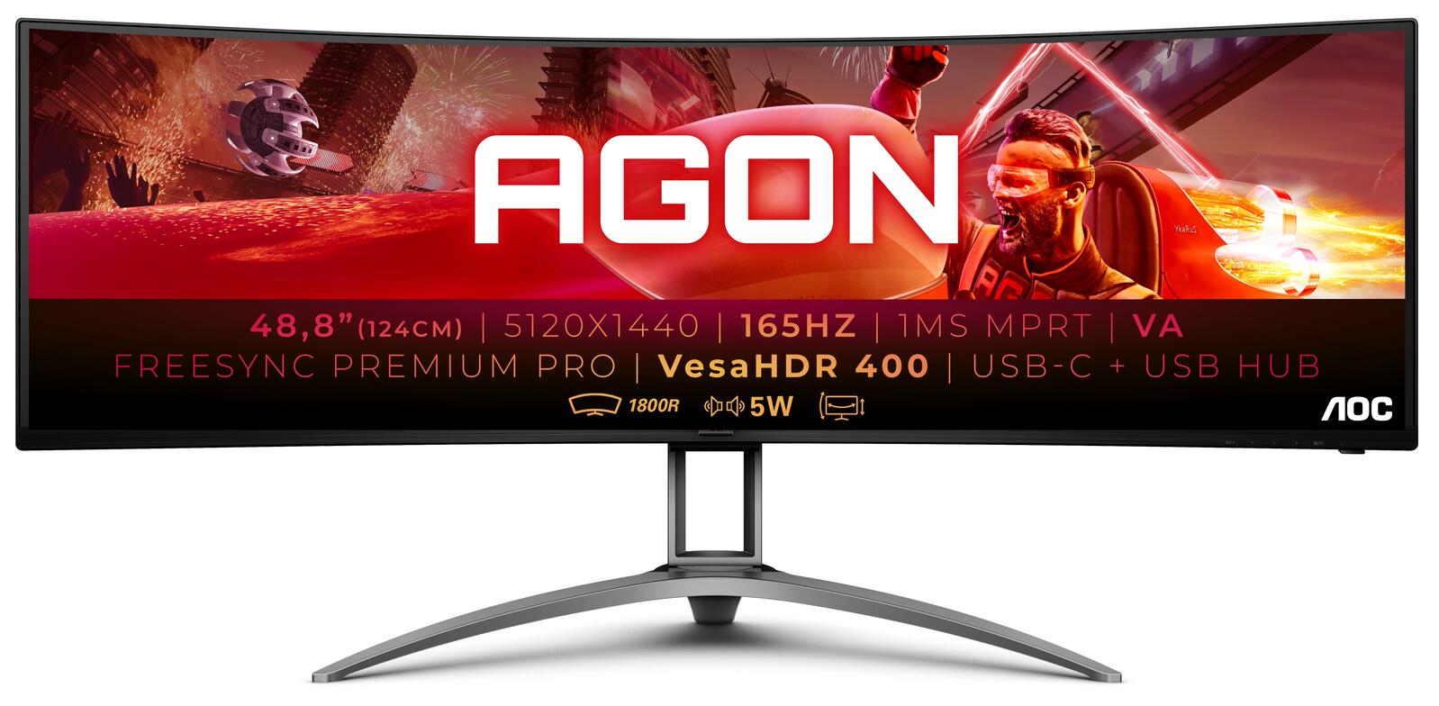 AOC AGON AG493UCX2 Curved Gaming Monitor 124 cm (49 Zoll) AOC AGON AG493UCX2 Curved Gaming Monitor 124 cm (49 Zoll)